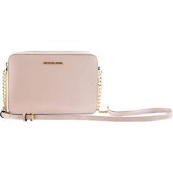 Michael Kors Jet Set Large Saffiano Leather Crossbody Bag - Pink