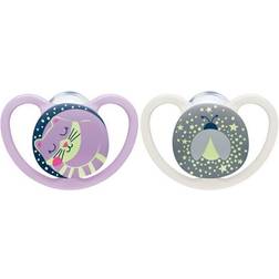 Nuk 2 Space Pacifiers 0-6m