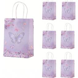 Shein 12pcs Butterfly Gift Bags, Spring/Summer Paper Carrier Bags