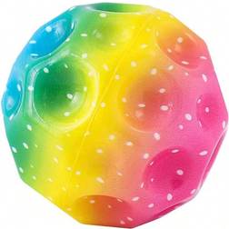 Shein 1pc Multicolored Anti-Gravity Moon Rock Bouncy Ball, 66mm Elastic High-Bouncing Ball, Porous Ball, Interactive Stress-Relief Toy