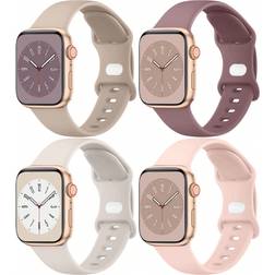Shein 4 Packs Bands Compatible With Apple Watch 38mm 40mm 41mm 42mm 44mm 45mm 46mm 49mm