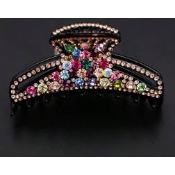 Shein Plastic Hair Claws With Large Rhinestones For Twisting Hair, Sectioning Hair, Making Hairstyles