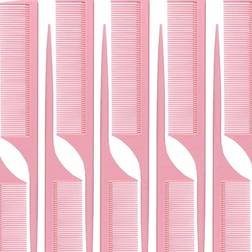 Shein 20pcs Pink Rat Tail Comb Picking Comb Plastic Hairdressing Comb Anti-Static Hair Comb Comb