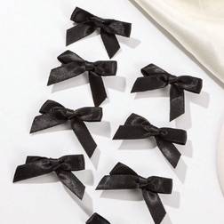 Shein 8pcs Black Mini Bowknot Hair Clips