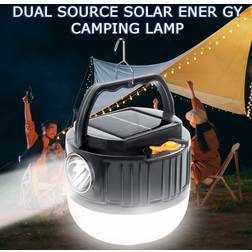 Shein 1pc Portable Rechargeable Solar Led Camping Light With Multiple Functions