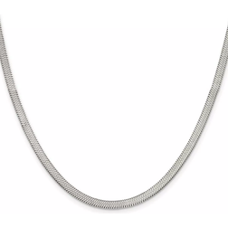 Chisel Herringbone Chain Necklace - Silver