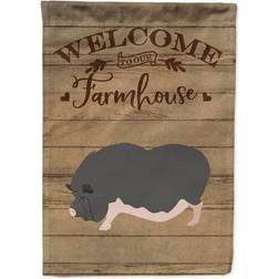 Carolines Treasures Pig Welcome Flag 12x15"