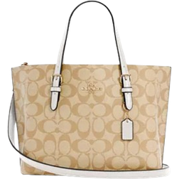 Coach Mollie Tote Bag 25 In Signature Canvas - Gold/Light Khaki Chalk