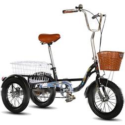 Small 3-wheel bicycle front environmental protection woven basket - Black Barncykel