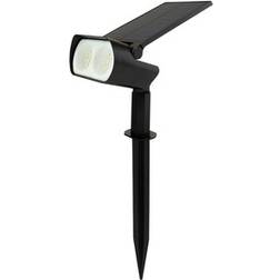 Spectrum Solcelle Havespot Med Fjernbetjening Sort 2W IP65 Bedlampe