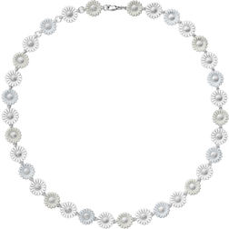 Georg Jensen Daisy Necklace - Silver/White