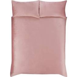 Sleepdown Luxury Super Soft Easy Plain Care Duvet Cover Pink (200x135cm)