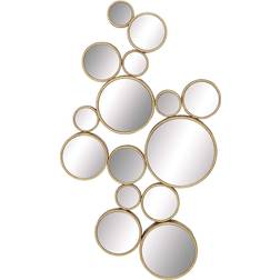 CosmoLiving by Cosmopolitan Bubble Cluster Gold Wall Mirror 22x40"