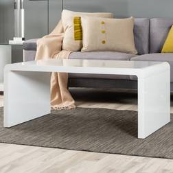 Furniturebox Lucia White Coffee Table 60x100cm