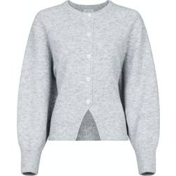 Neo Noir Rex Knit Blouse - Light Gray Melange