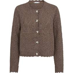 Co'Couture Pointellecc Cardigan - Walnut