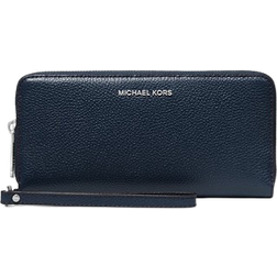 Michael Kors Jet Set Pebbled Leather Continental Wristlet - Navy