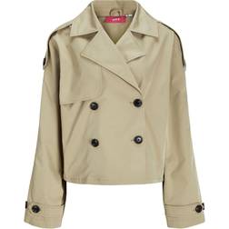 JJXX Carlie Short Trench Coat - Beige/Twill