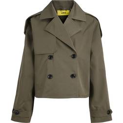 JJXX Carlie Short Trench Coat - Green/Dusty Olive