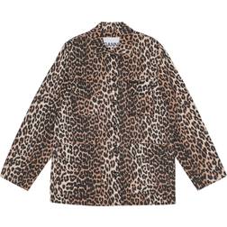 Ganni Washed Cotton Canvas Jacket Dam Jackor