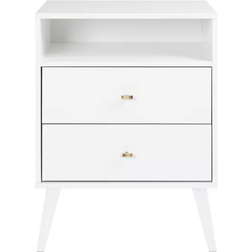 Prepac Milo White Bedside Table 40.6x57.2cm