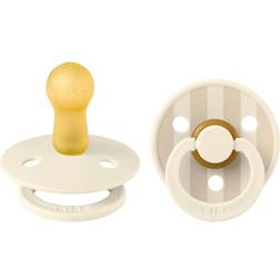 Bibs Pacifier Colour Latex Studio Collection Pin Ivory Vanilla Mix Size 2
