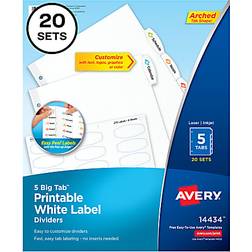 Avery Big Tab Printable Label Dividers With Easy Peel