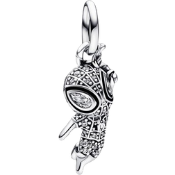 Pandora Marvel Spider-Man Pavé Pendant - Silver/Black/Transparent