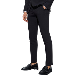 boohooMAN Jersey Skinny Suit Trousers - Black