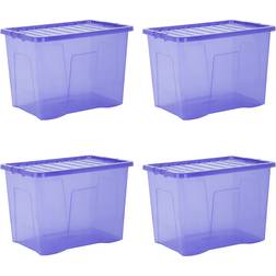 Wham Wham 80L Blue Crystal Lid 4 Storage Box