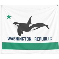 BearLad Washington Republic White/Green Wall Decor 152.4x127cm