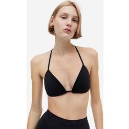 H&M Damen Push-up Triangel-Bikinitop Schwarz