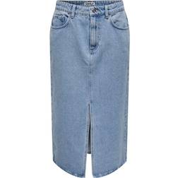 Only Bianca Midi Skirt - Blue/Light Blue Denim