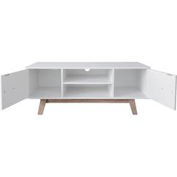 Birlea Engineered Wood White TV Bench 120x40cm