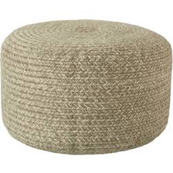 Jaipur Living Grayton Gray/Cream Pouffe 12"