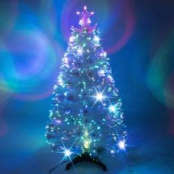 The Christmas Centre Fibre Optic with Multicoloured Lights Christmas Tree