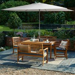 Dunelm 3m Grey Crank Parasol