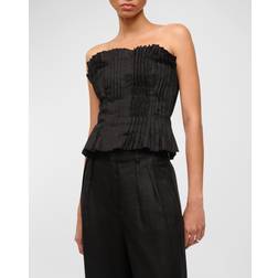 Staud Black Parma Tube Top