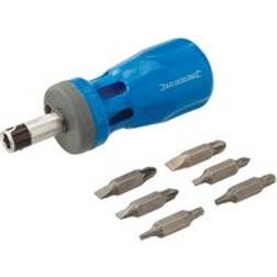 Silverline Stubby Ratchet Set 12-in-1 Bit Screwdriver