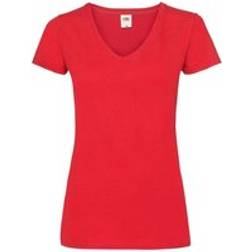 Fruit of the Loom Valueweight V-Neck Lady T-Shirt - Red