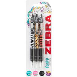 Zebra Animal Print Ball Pens 3 Pack