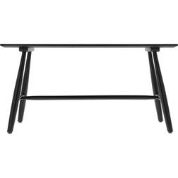 Villa Collection Bast Black Settee Bench 90x45cm