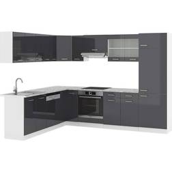 VICCO Single Kitchen R-Line Anthracite High Gloss