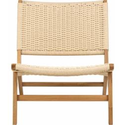 Reforma Carson Lounge Chair Off White and Oak Armchair