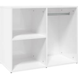 vidaXL Engineered Wood White High Gloss Storage Cabinet 80x65cm