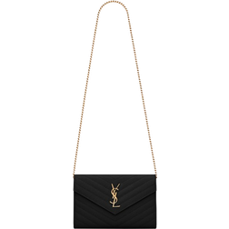 Saint Laurent Classic Cassandre Chain Wallet - Black