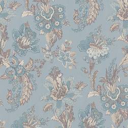 Erismann Duck Egg 05550-43 Abode Edward Floral Flowers Wallpaper