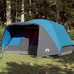 vidaXL 4-Personers Campingtelt Med Fortelt Vandtæt Blå