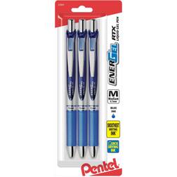 Pentel EnerGel RTX Refillable Liquid Gel Pen Blue Ink 0.7mm 3-Pack