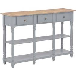 vidaXL 280017 Grey/Natural Wood Ablagetisch 30x120cm